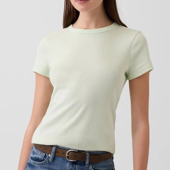 Gap Factory Women's Ribbed Crewneck T-Shirt