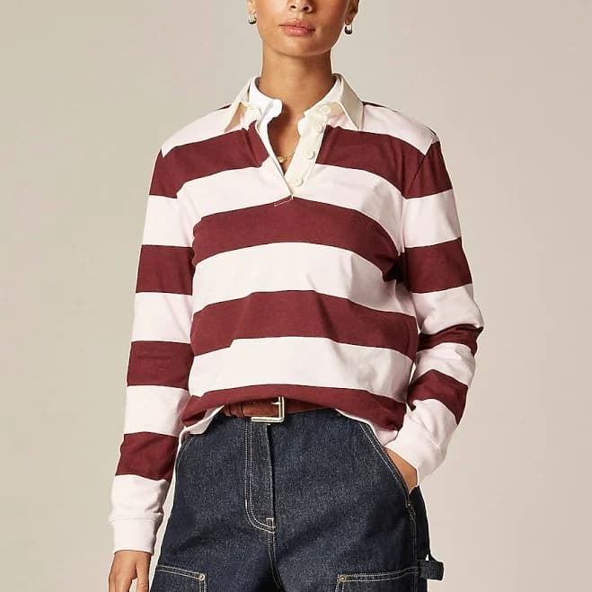 J.Crew Women's New Premium-Weight Classic Rugby Shirt