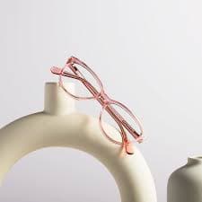 Pink Retro-Vintage Acetate Cat-Eye Blue Light Glasses - Guest