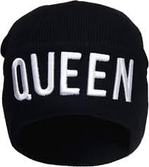 Beenies Hats Winter Hat King Queen Beanies Fashion Hip Hop Couples Cap Casual Solid Winter Hat Set