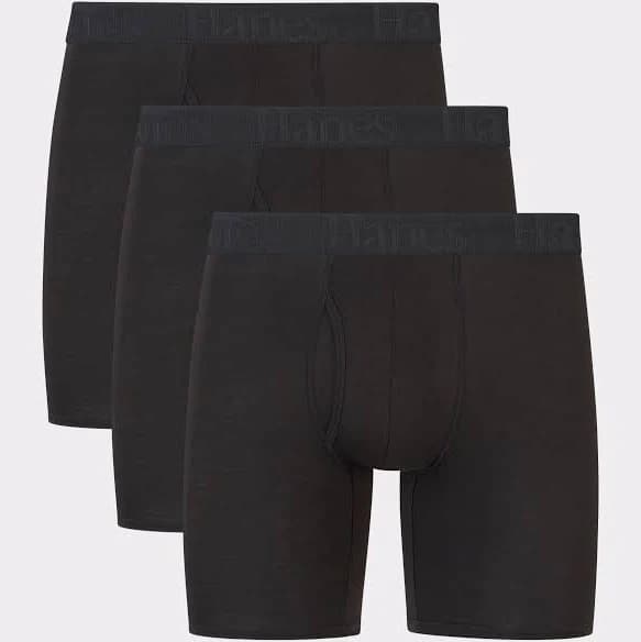 Hanes Men's Originals Ultimate SuperSoft Boxer Briefs (3-Pack)