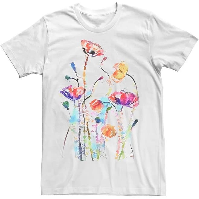 Men's Flowers Art Graphic Tee