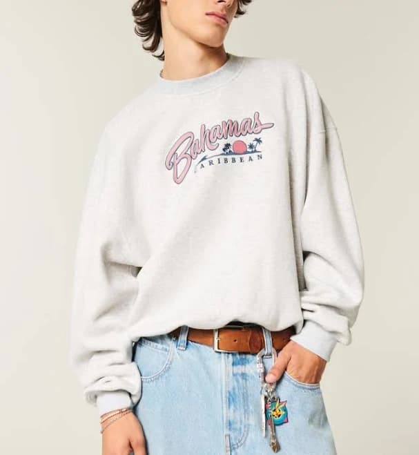 Men's Baggy Cinch Graphic Crew Sweatshirt