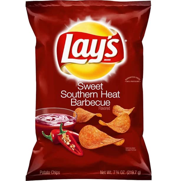 Lay's Sweet Southern Heat Barbecue Flavored Potato Chips