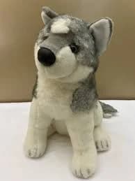 Douglas Aspen Grey Husky Dog White Wolf Stuffed Animal Large 16" Vintage Plush