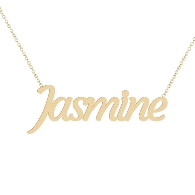 segal jewelry Gold Name Necklace Jasmine