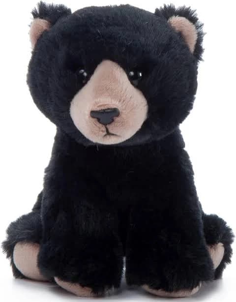 The Petting Zoo Black Bear 6" Stuffed Animal Plushie