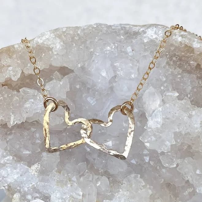 Interlocking Double Hearts Necklace