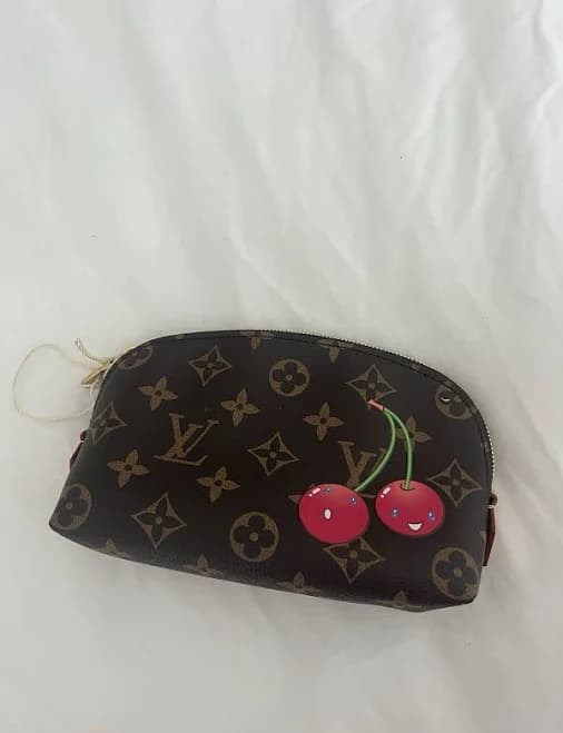 Louis Vuitton X Murakami 2025 Cherry Cerises Cosmetic Pouch In Hand