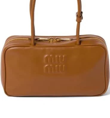 Miu Women's Miu Beau Leather Top-Handle Bag