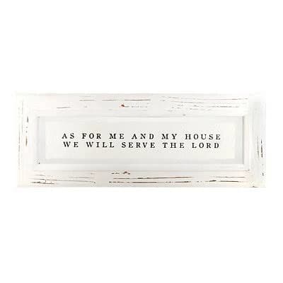 Kirkland's Home We Will Serve The Lord Wall Plaque