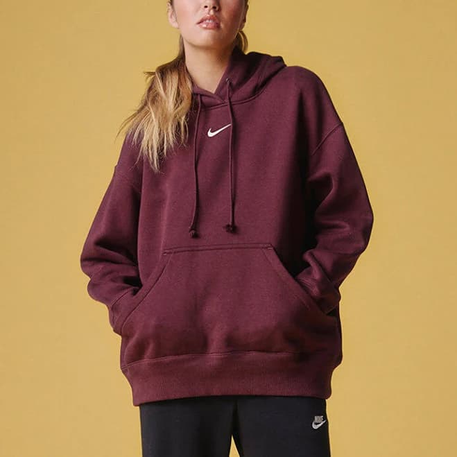Nike Sportswear Phoenix Fleece Womens Oversized Hoodie - Burgundy - Size: Small