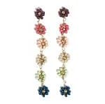 Amanda Flower Beaded Dangle Earrings