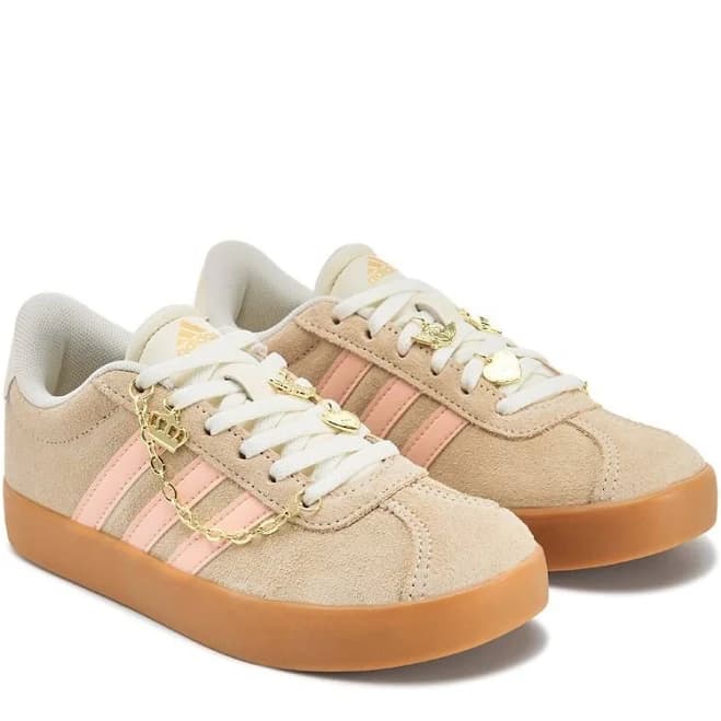 adidas Girls' VL Court 3.0 Suede Sneakers