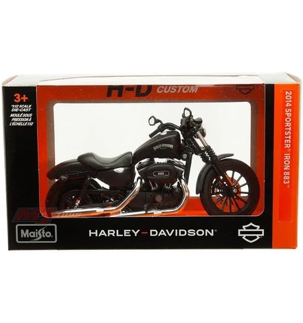 Harley Davidson Sportster Iron 883 Mattblack 2014 1:12 Model Car World