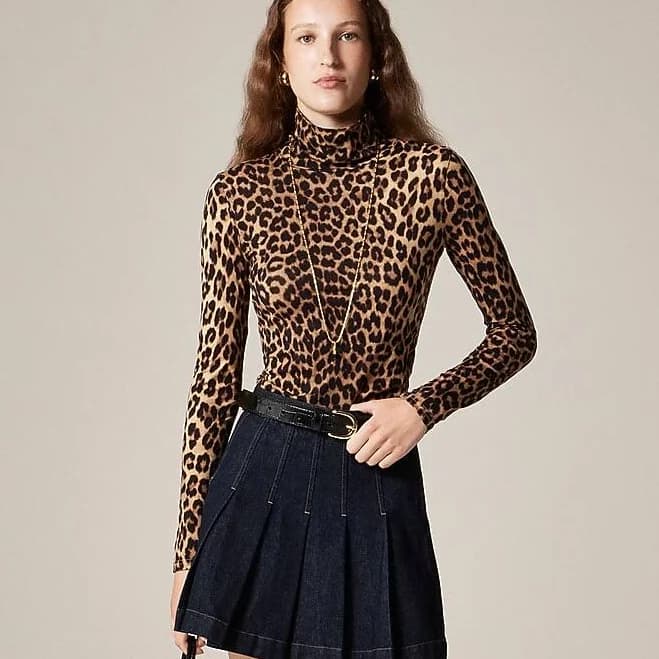 J.Crew Women's Feather Jersey Turtleneck