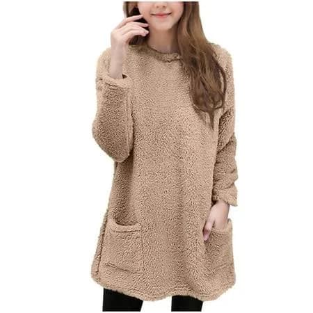 Miluxas Unisex Kids Fuzzy Fleece Pullover Sweater