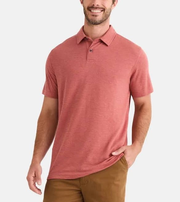 George Men's Double Knit Polo Shirt with Short Sleeves