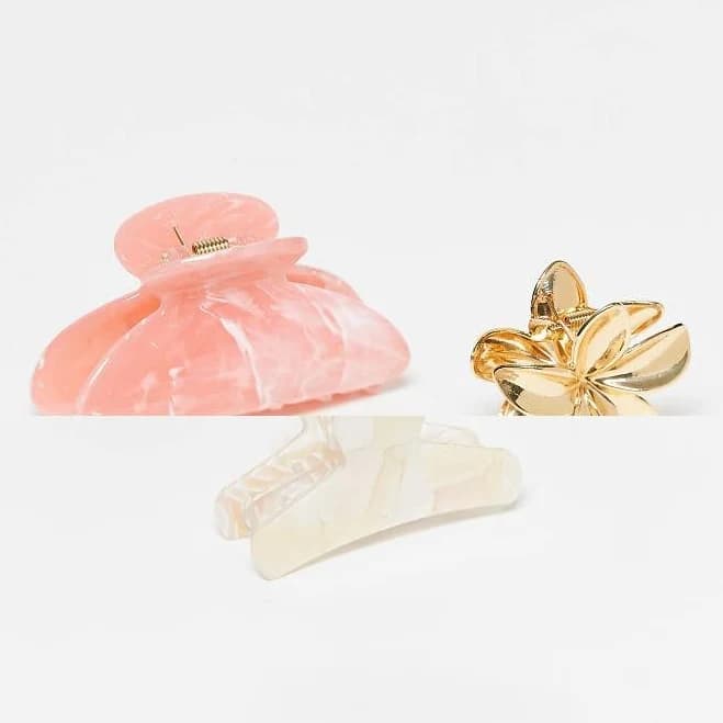 Floral Hair Claws (3 Pack)