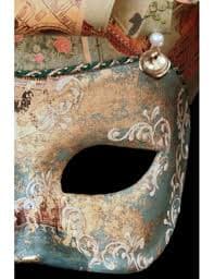 Venetian Mask Columbine with Venice Drawing Made In Venice, Italy! | eBay