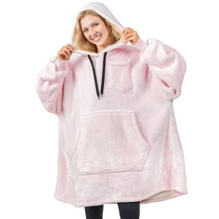 Pavilia Blanket Hoodie for Women Sherpa Wearable Blanket Men