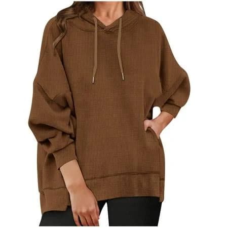 Faiwad Oversized Hoodies for Casual Long Sleeve Drawstring Pullover with Pockets Loose Sport Daily Sweatshirts Women's