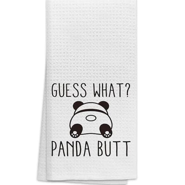 Panda Kitchen Towels - Absorbent Cotton Hand Towels with Cute Panda Design for Home Decor and Kitchen Use