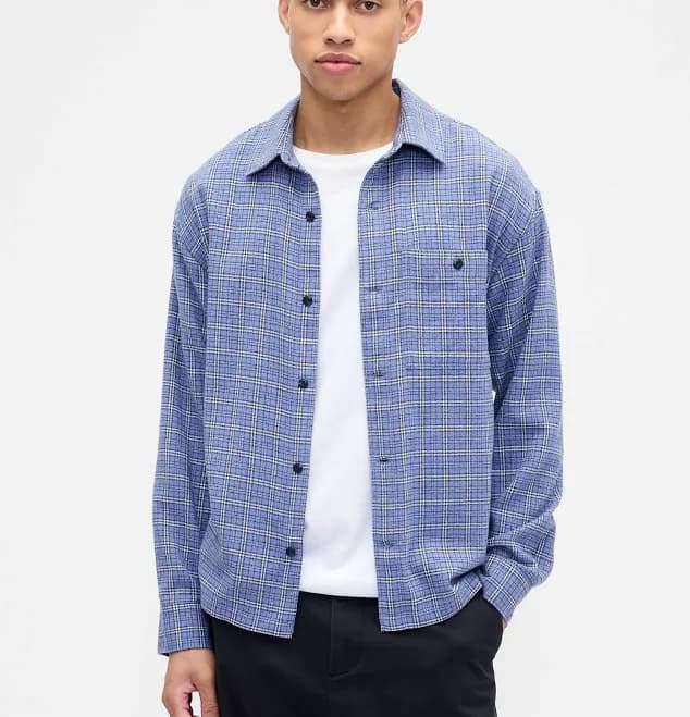 Gap Men's Boxy Fit Flannel Shirt