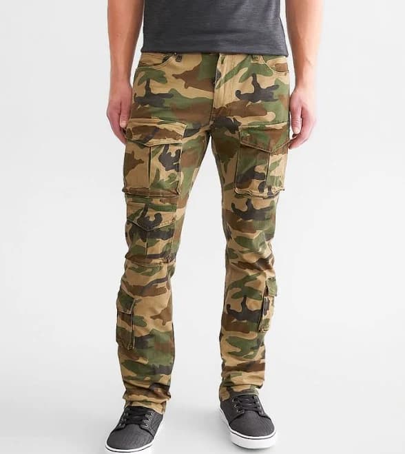 Smoke Rise Men's Slim Taper Cargo Stretch Jean