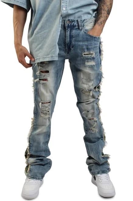 Smoke Rise Men's Hillside Taped Stack Jeans
