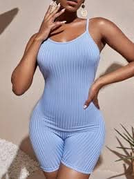 SHEIN SXY Solid Backless Skinny Cami Romper | SHEIN USA
