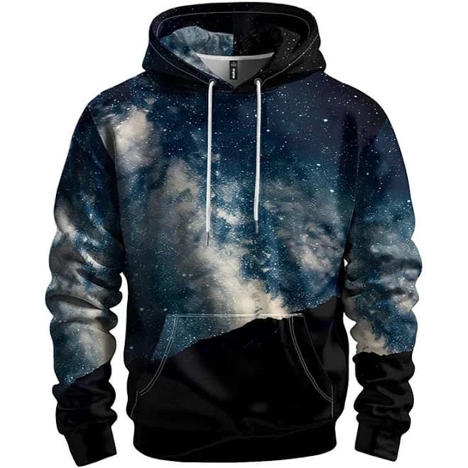 Men's Graphic Sky Galaxy Long Sleeve Hoodie