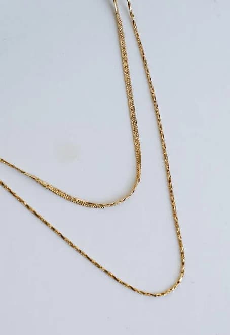Dainty Gold Layered Chain Necklace