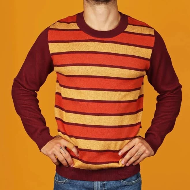 70's Retro Striped Knit Sweater