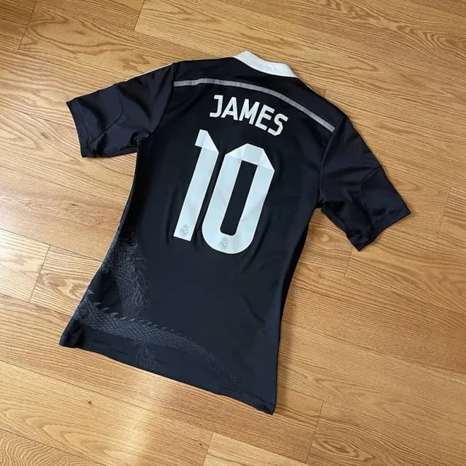 ️ ️ Adidas Real Madrid James Rodriguez 2014/15 Third Black Dragon