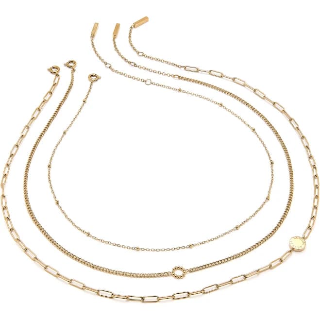 Olivia Burton Women's 18K Gold-Plated Layered Necklace Set