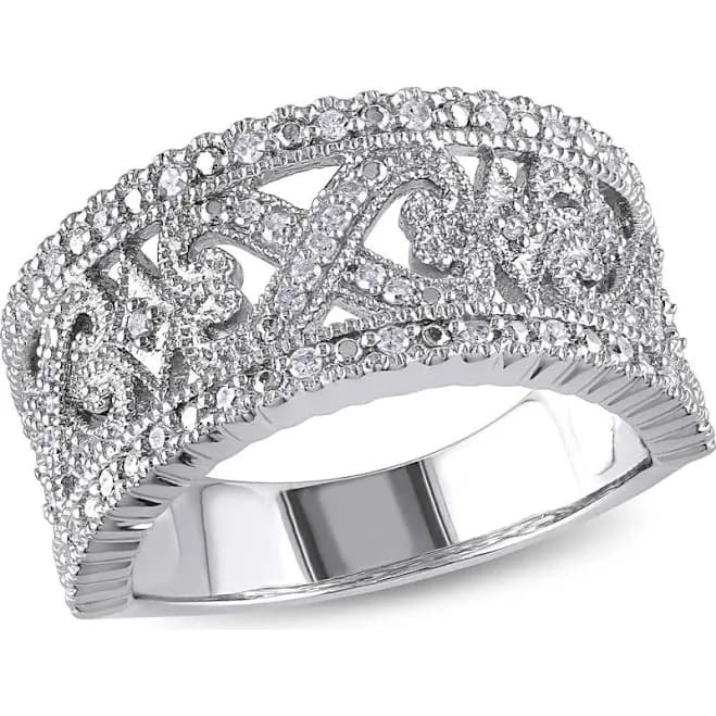 Julianna B. Sterling Silver Diamond Filigree