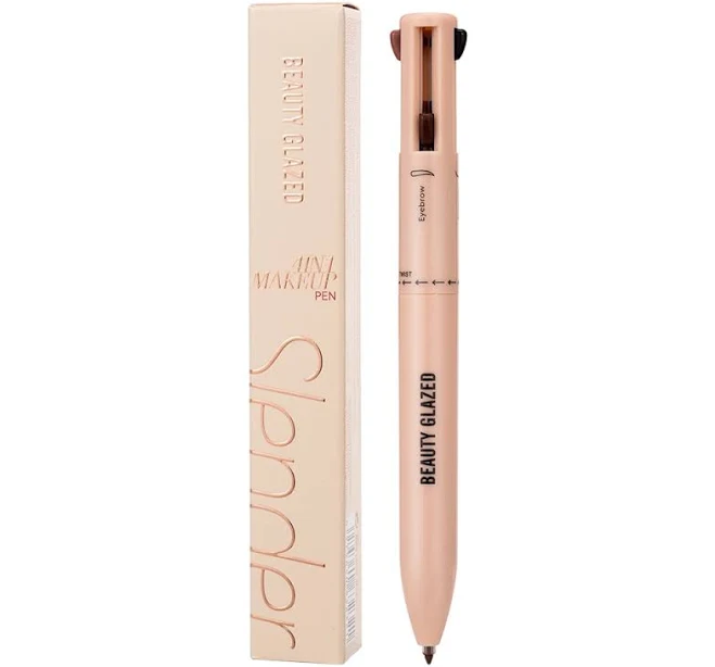 Beauty Glazed Multifunctional Makeup Pencil Eyebrow Pencil Eyeliner Lip Liner Highlighter 4 in 1
