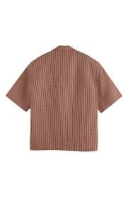 Scotch & Soda Oversize Microcheck Cotton Camp Shirt | Nordstrom