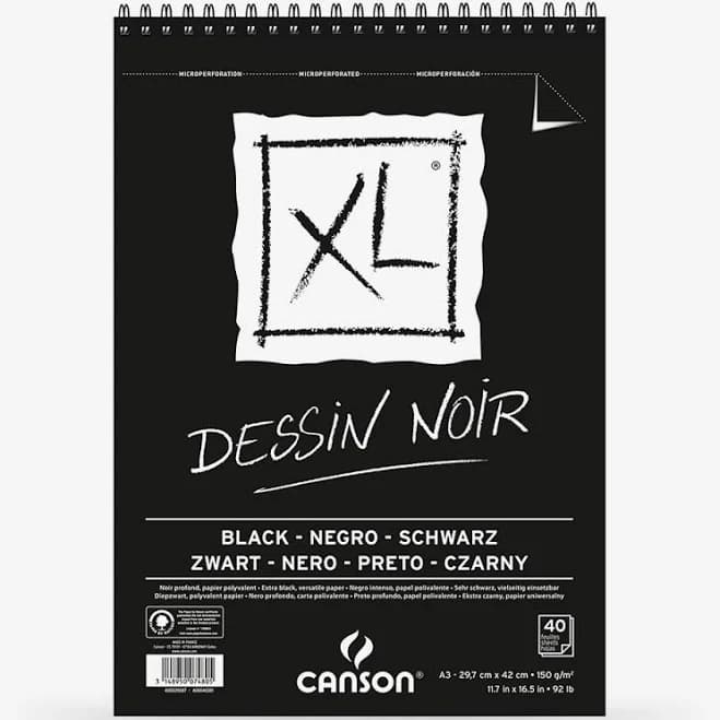 Canson XL Black Spiral Pad