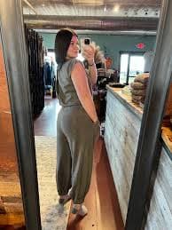 Kacey Relaxed Jumpsuit – Sage 52