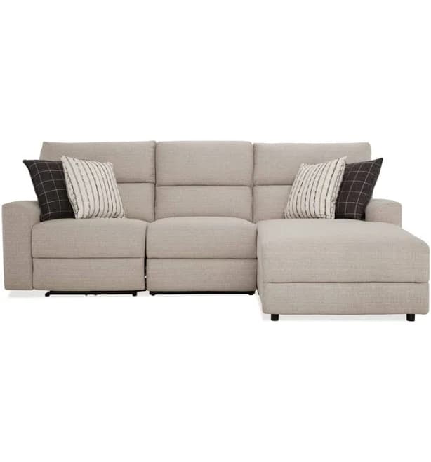 Modern Farmhouse 106'' Power Reclining 3 Piece Left Arm Facing Chaise Sectional Sofa with Armless