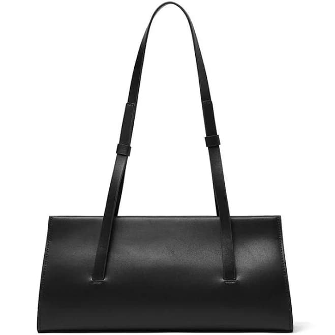 Women's Leather Square Baguette Shoulder Bag