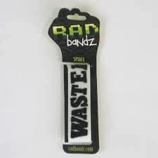 Radbandz "WASTED" Hot Topic Silicone Wristband Bracelet Y2K White Black NEW