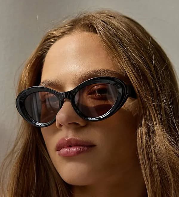 Taylor Retro Oval Sunglasses