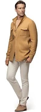 Snap Mustard military jacket