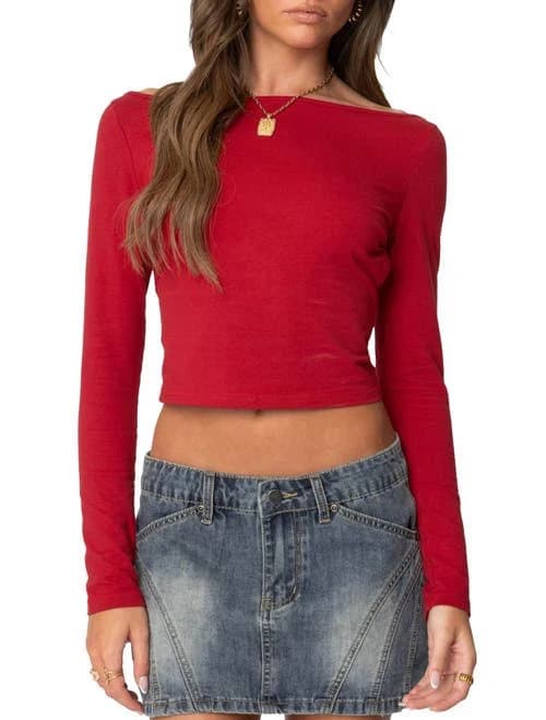 Edikted Women's Valentine Open Back Top