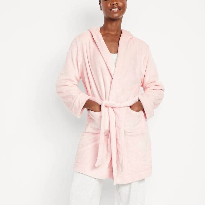 Old Navy Women's Cozy Terry Hooded Robe