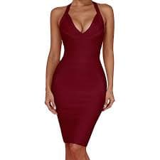 Amazon.com: HLBandage Women's Knee Length Chain Cami Bodycon Party Club Dress (XS,Purple) : Clothing, Shoes & Jewelry