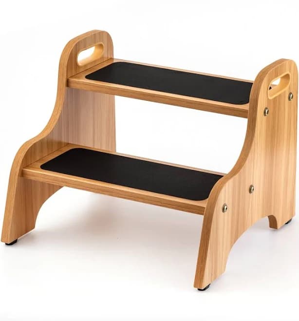 StrongTek Wood 2 Step Stool for Kids